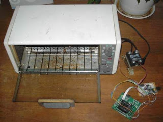 CNC toaster oven setup